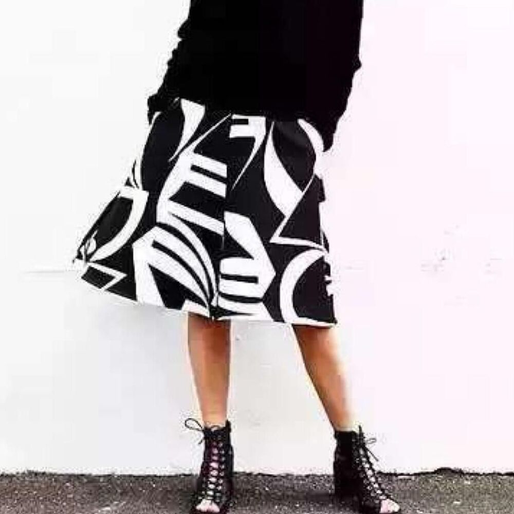Backstage black and white midi skirt Size S - Picture 2 of 5